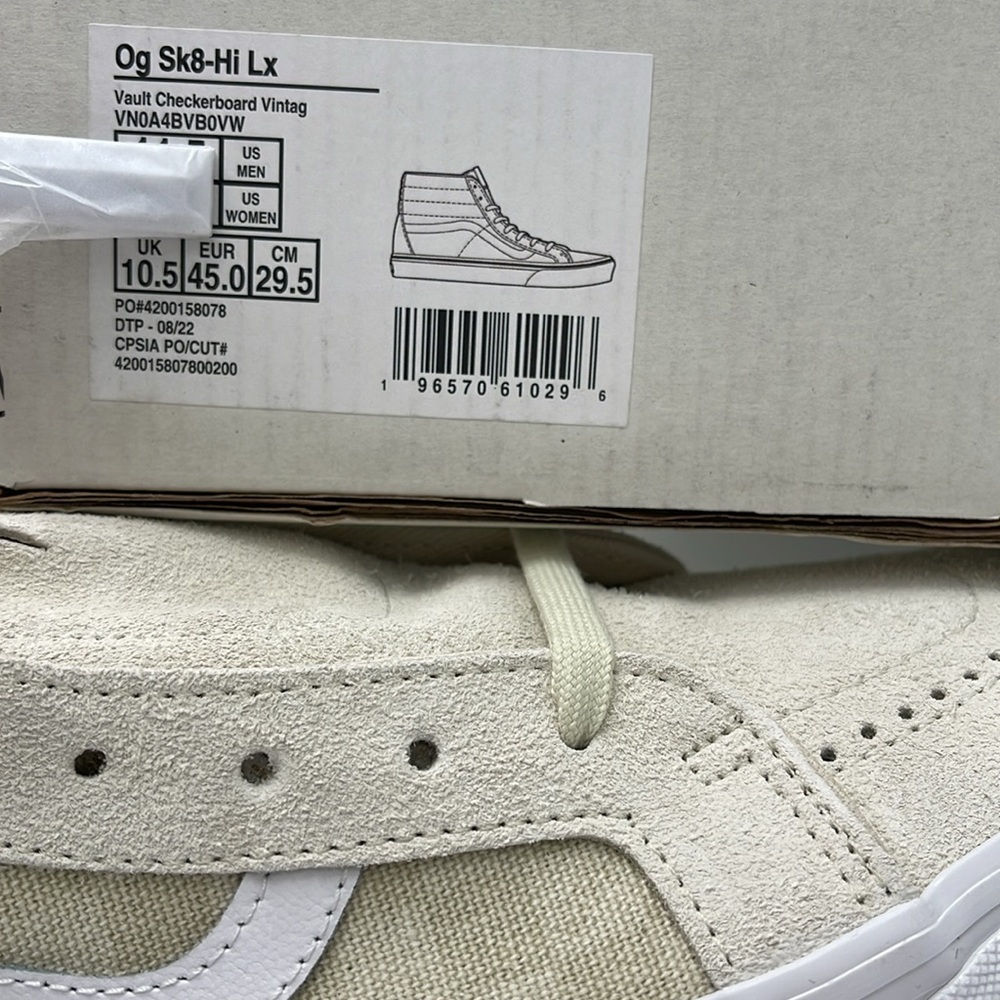 Vans Men’s 0g Sk8-Hi Lx Vault Checkerboard Vintag
VN0A4BVB0VW 
Sneakers - Picture 16 of 16